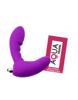 Vibromasseur anal violet stimulateur de prostate Pocket Pleasure + 1 dosette lubrifiant