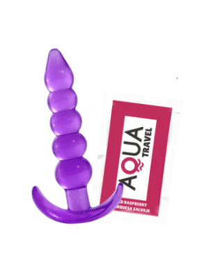 Plug Anal Jelly 5 Boules Pocket Pleasure + 1 dosette lubrifiant