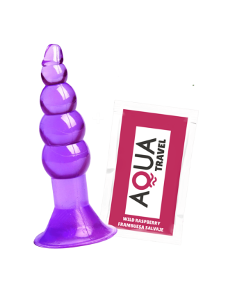 Plug Anal Ventouse Boules Jelly 11 cm Pocket Pleasure 1 dosette lubrifiant