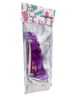 Plug Anal Ventouse Boules Jelly 11 cm Pocket Pleasure 1 dosette lubrifiant