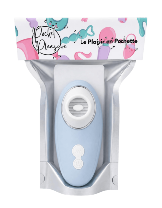 Stimulateur Clitoridien à Langue Bleu + 1 dosette de lubrifiant — Pocket Pleasure