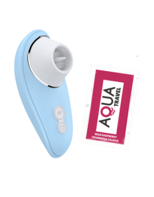Stimulateur Clitoridien à Langue Bleu + 1 dosette de lubrifiant — Pocket Pleasure