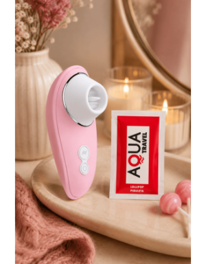 Stimulateur Clitoridien à Langue Rose + 1 dosette de lubrifiant — Pocket Pleasure
