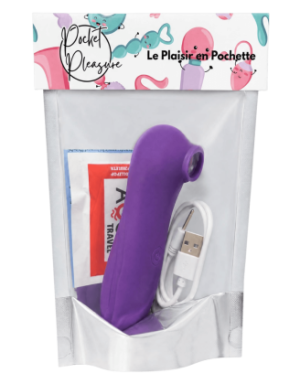 Stimulateur Clitoridien Vibrant Sans Contact Violet + 1 dosette de lubrifiant — Pocket Pleasure