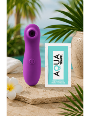 Stimulateur Clitoridien Vibrant Sans Contact Violet + 1 dosette de lubrifiant — Pocket Pleasure