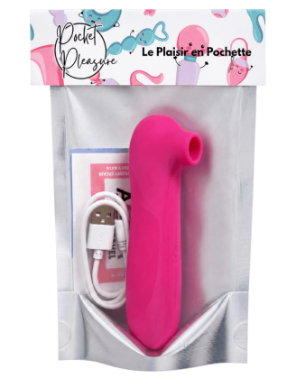 Stimulateur Clitoridien Vibrant Sans Contact Rose + 1 dosette de lubrifiant — Pocket Pleasure