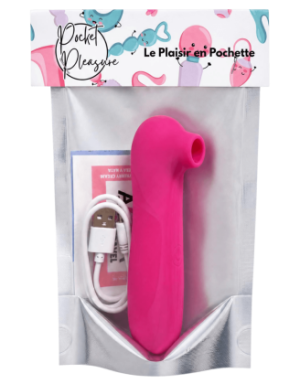Stimulateur Clitoridien Vibrant Sans Contact Rose + 1 dosette de lubrifiant — Pocket Pleasure
