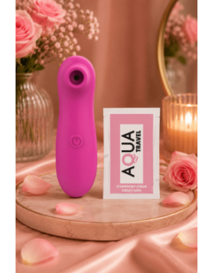 Stimulateur Clitoridien Vibrant Sans Contact Rose + 1 dosette de lubrifiant — Pocket Pleasure