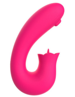 Vibromasseur 2 en 1 G-spot et stimulateur de clitoris USB Kali rose