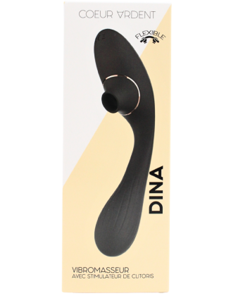 Stimulateur Clitoridien & Vibromasseur Point G 2-en-1 DINA Noir