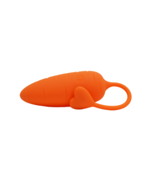 CARROT, Un Œuf vibrant avec télécommande, couleur et forme "Carotte" en silicone médical