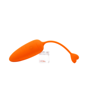 CARROT, Un Œuf vibrant avec télécommande, couleur et forme "Carotte" en silicone médical