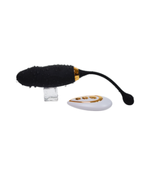HAPPY, Un Œuf vibrant long USB avec télécommande, dans un silicone médical doux et lisse