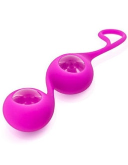 Boules de Geisha rose verre et silicone