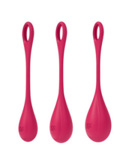Set de 3 boules de geisha rouge Yoni Power 1 Satisfyer
