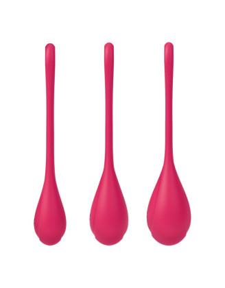 Set de 3 boules de geisha rouge Yoni Power 1 Satisfyer