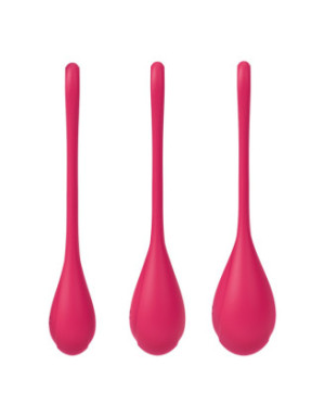 Set de 3 boules de geisha rouge Yoni Power 1 Satisfyer