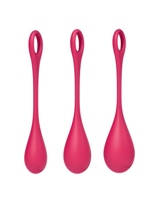 Set de 3 boules de geisha rouge Yoni Power 1 Satisfyer