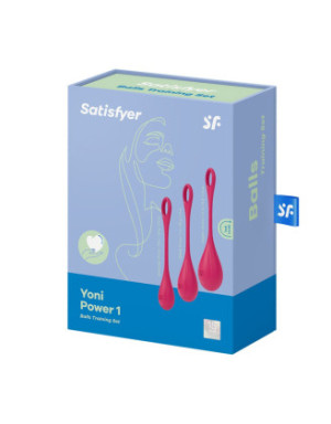 Set de 3 boules de geisha rouge Yoni Power 1 Satisfyer