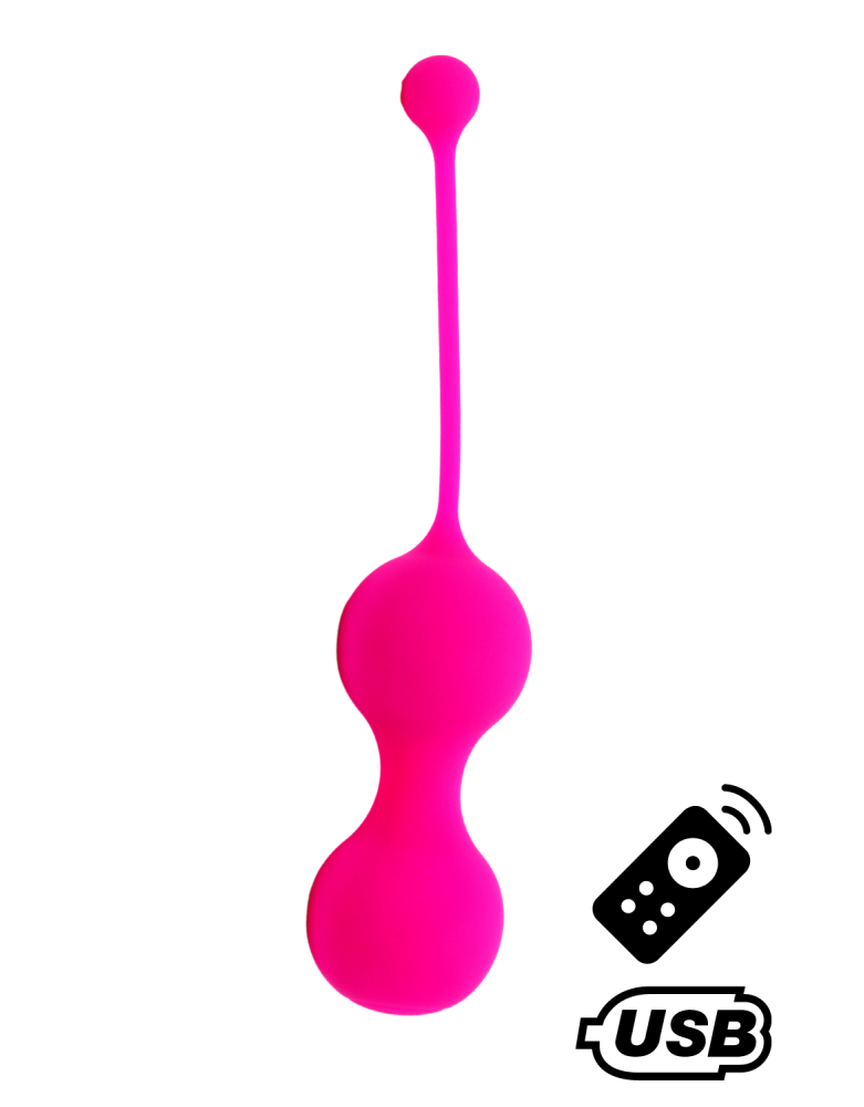 MINA Rose, Boules de Geisha en silicone médical USB avec télécommande
