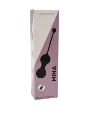 MINA Noir, Boules de Geisha en silicone médical USB avec télécommande