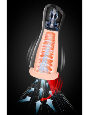 Masturbateur luxe 3D sensitive avec stimulateur de périnée