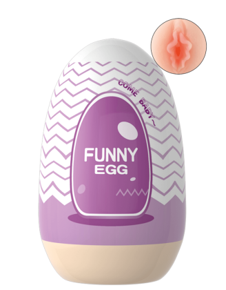 Gaine Masturbatrice Réutilisable FUNNY EGG – Design Réaliste Vagin lèvres charnus