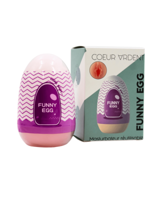 Gaine Masturbatrice Réutilisable FUNNY EGG – Design Réaliste Vagin lèvres charnus