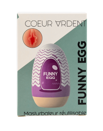 Gaine Masturbatrice Réutilisable FUNNY EGG – Design Réaliste Vagin lèvres charnus