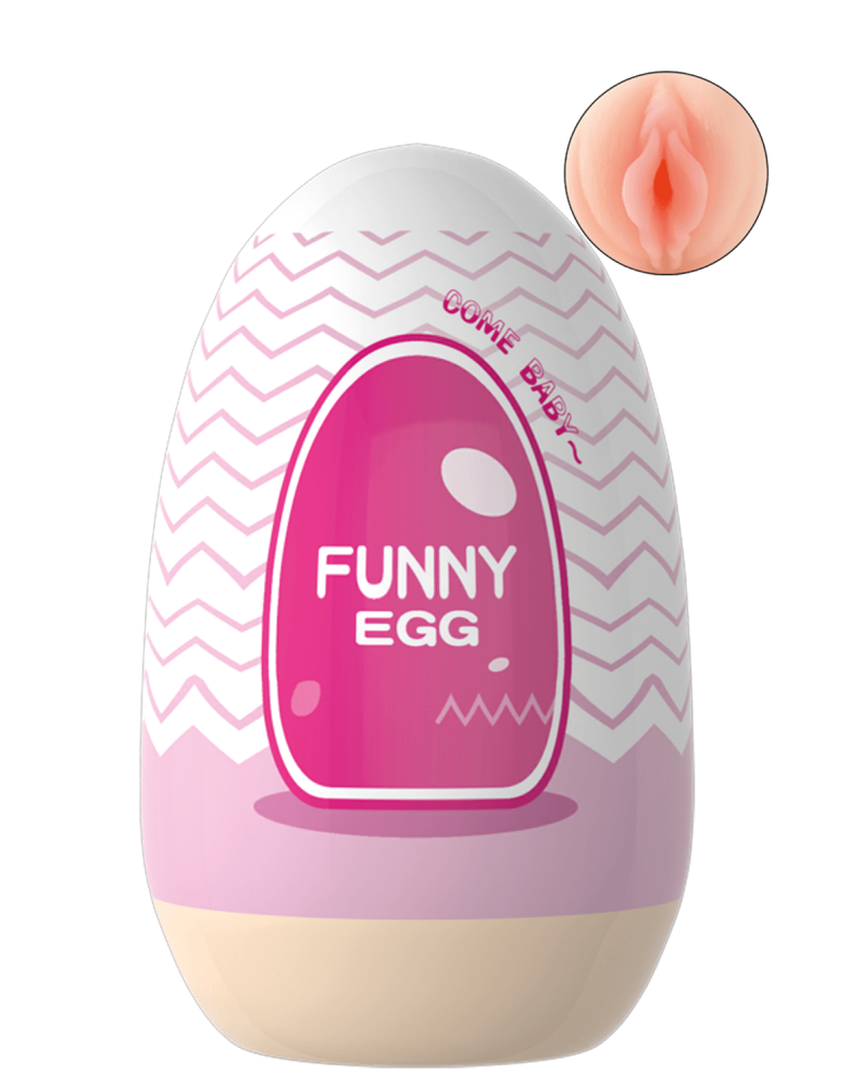 Gaine Masturbatrice Réutilisable FUNNY EGG – Design Réaliste Vagin lèvres épaisses