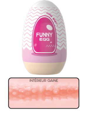 Gaine Masturbatrice Réutilisable FUNNY EGG – Design Réaliste Vagin lèvres épaisses