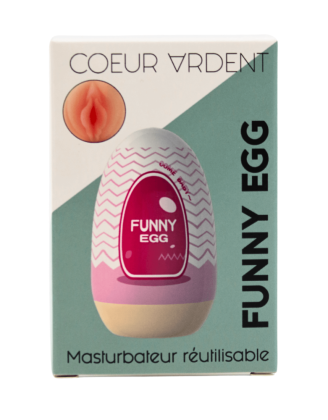 Gaine Masturbatrice Réutilisable FUNNY EGG – Design Réaliste Vagin lèvres épaisses