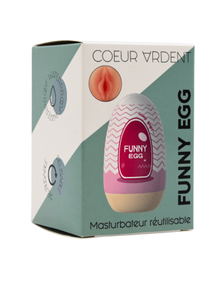 Gaine Masturbatrice Réutilisable FUNNY EGG – Design Réaliste Vagin lèvres épaisses