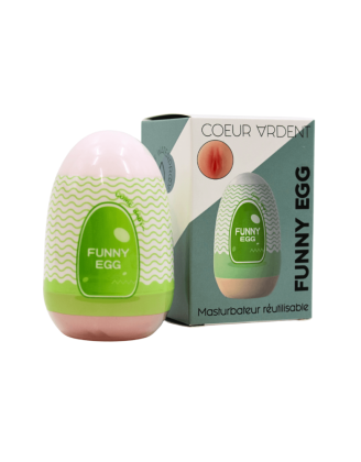 Gaine Masturbatrice Réutilisable FUNNY EGG – Design Réaliste Vagin lèvres fines
