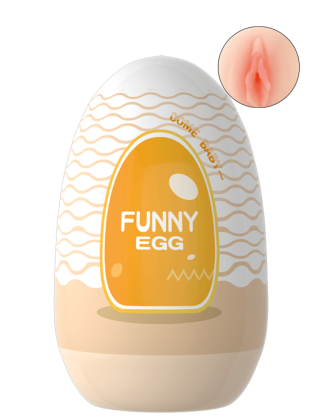 Gaine Masturbatrice Réutilisable FUNNY EGG – Design Réaliste Vagin lèvres moyennes