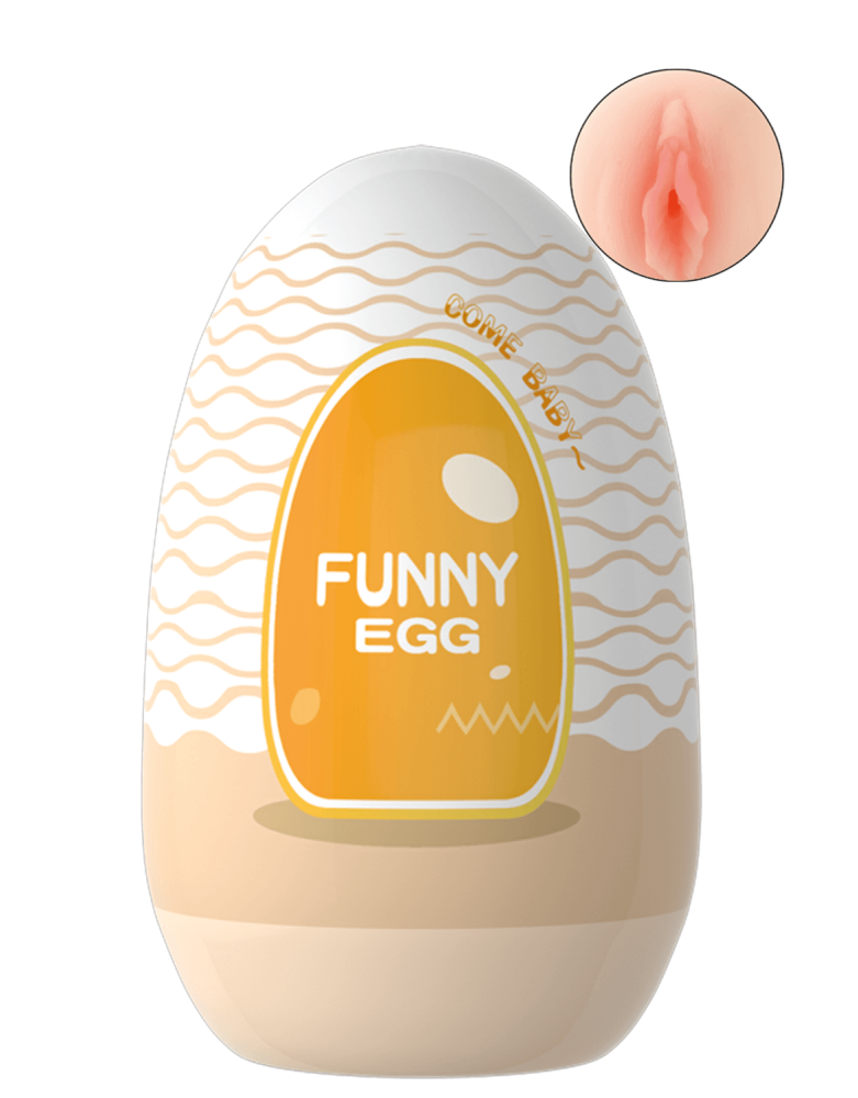 Gaine Masturbatrice Réutilisable FUNNY EGG – Design Réaliste Vagin lèvres moyennes