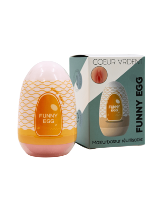 Gaine Masturbatrice Réutilisable FUNNY EGG – Design Réaliste Vagin lèvres moyennes