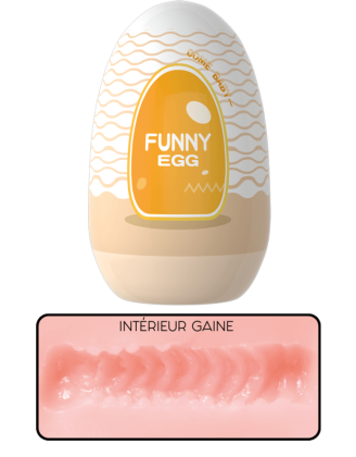 Gaine Masturbatrice Réutilisable FUNNY EGG – Design Réaliste Vagin lèvres moyennes