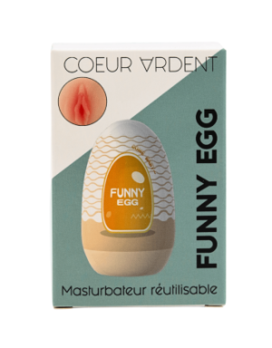 Gaine Masturbatrice Réutilisable FUNNY EGG – Design Réaliste Vagin lèvres moyennes