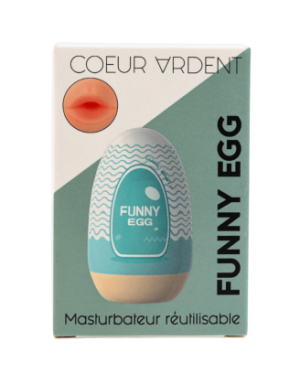 Gaine Masturbatrice Réutilisable FUNNY EGG – Design Réaliste Bouche