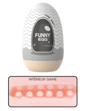 Gaine Masturbatrice Réutilisable FUNNY EGG – Design Réaliste Anus