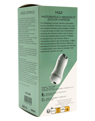MAX – Masturbateur à Vibrations & Succion Contrôlée USB
