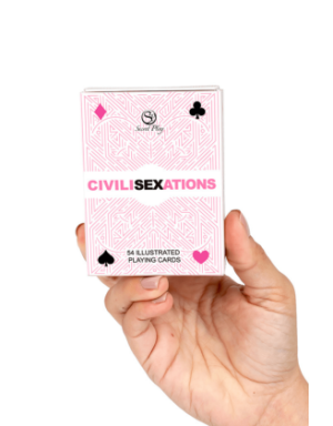 Jeu de 54 cartes illustrées positions érotiques Civilisexations