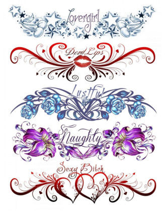 Tatouage éphémère - Plaque de 5 tattoos