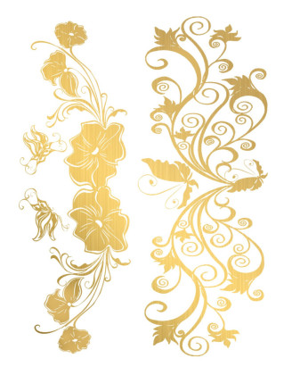 Tatouage éphémère - Effet or