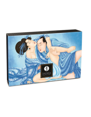 Mini Coffret poudre corporelle noix de coco et plumeau assorti