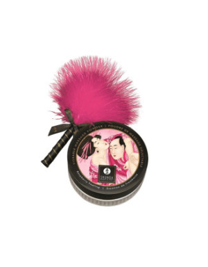 Mini Coffret poudre corporelle framboise et plumeau assorti