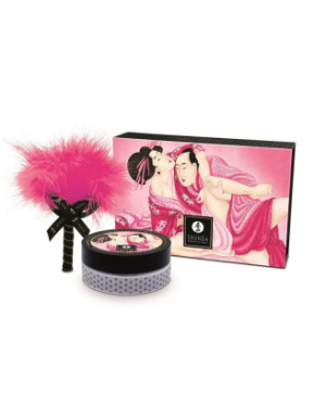 Mini Coffret poudre corporelle framboise et plumeau assorti