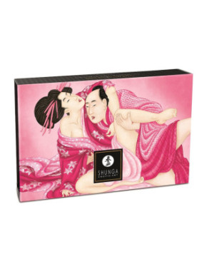 Mini Coffret poudre corporelle framboise et plumeau assorti