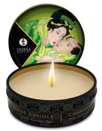 Mini bougie de massage thé vert 30ml